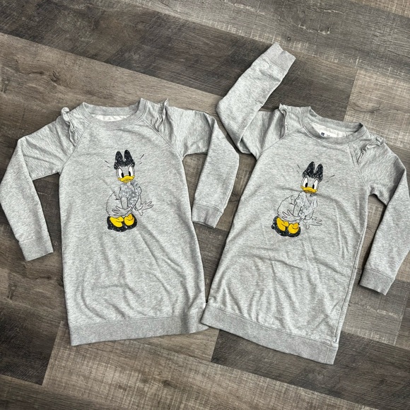 Disney Daisy Duck Sweater Dresses, sequin embellishments on Daisy Duck, EUC - Picture 2 of 7